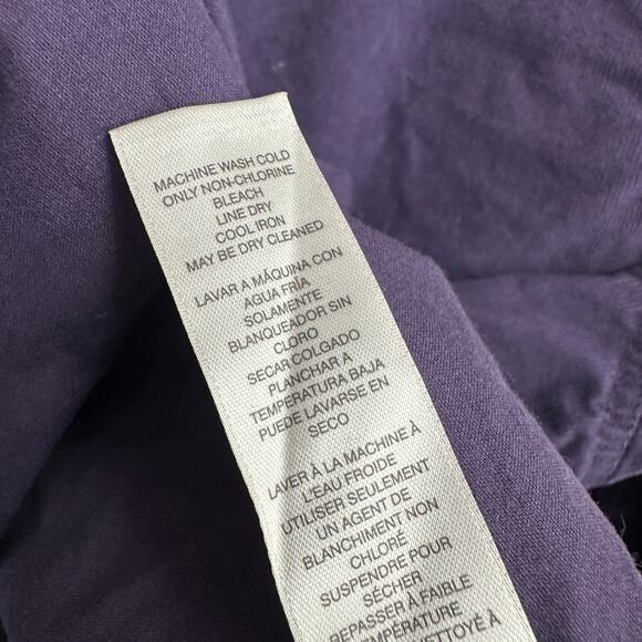 Chicos Womens Button Up Corduroy Top Size 1 US M Purple Elevated Basics Casual - Picture 5 of 8